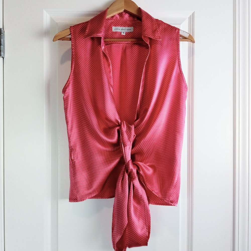 Elegant Pink Sleeveless Blouse